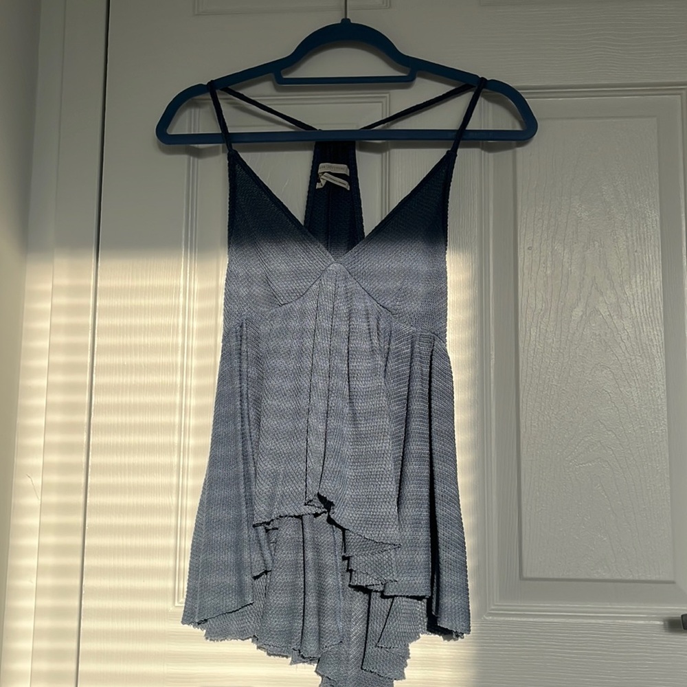Urban Outfitters blue flowy tank